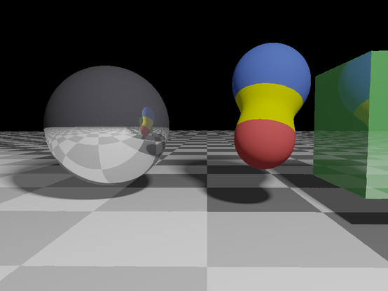 a raymarched scene