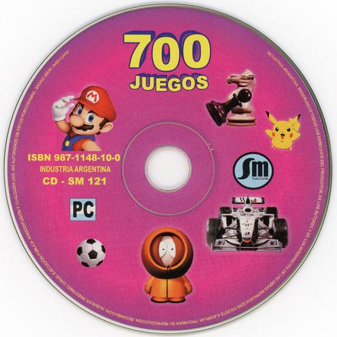 Disco compacto de 700 Juegos, una recopilación de Ediciones Top Multimedia.