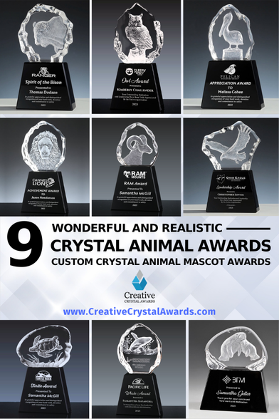 Crystal animal awards, animal themed crystal awards, animal crystal awards, crystal animal trophy awards, crystal animal trophies, animal crystal trophies, crystal animal mascot awards, animal theme crystal awards, corporate crystal awards supplier, Creative Crystal Awards