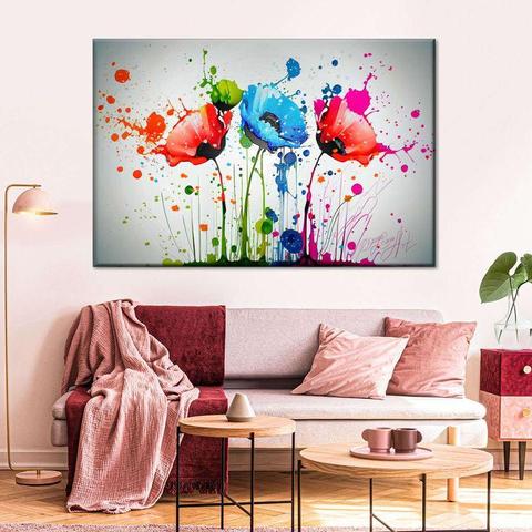  Abstract Poppies Drips And Splatters by Olena
Vibrant watercolor painting of magenta and red poppies with dynamic drips and splatters, creating a bold and expressive wall art piece by Olena. Ideal for modern and eclectic decor styles.