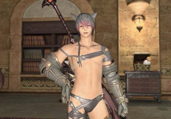 T’khet Tia from #FFXIV in his new Dark Knight glamour 