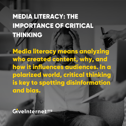 media literacy, critical thinking, polarization, disinformation, bias