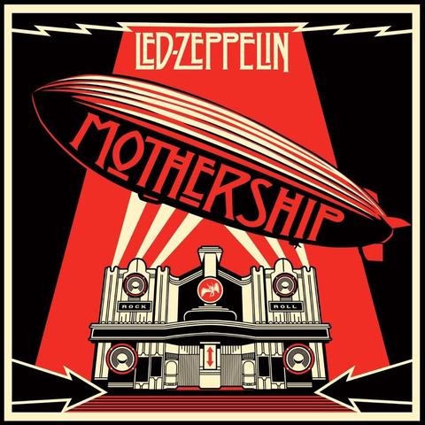 An image of the cover of the album 'Mothership' by Led Zeppelin