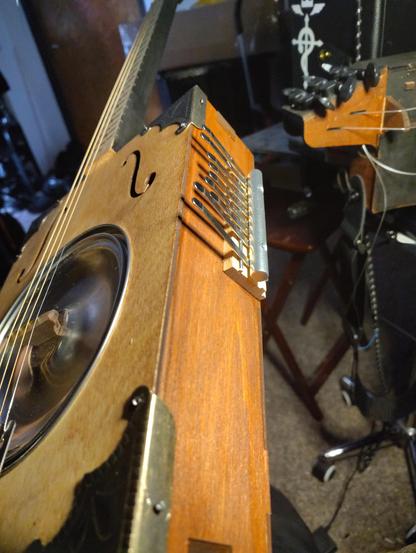 4 string resonator guitar with kalimba 