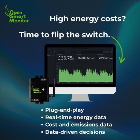 
High energy costs?
Time to flip the switch.

Plug-and-play
* Real-time energy data
» Cost and emissions data
» Data-driven decisions

