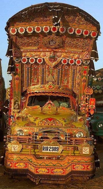 Highly decorated truck in Pakistan.