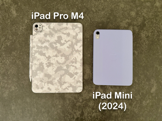 iPad Pro M4 neben einem iPad Mini (2024)