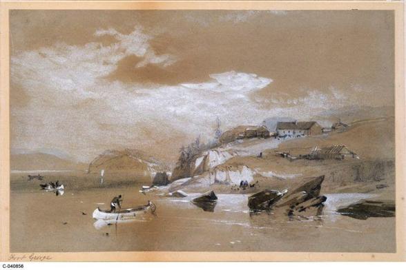 Fort George, at the mouth of the Columbia River.