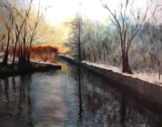 Furnace Brook in Winter. 
Acrylic on canvas 24x18