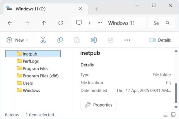🗂️ Spotted the mysterious "inetpub" folder on your C: drive? Don’t delete it just yet! Learn what it is, if it’s safe, and when you should take action. Stay informed, not alarmed. #WindowsTips #CyberSecurity