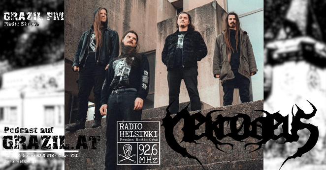 Hinweis auf den grazil FM Podcast mit der Neocrust Death Metal Band NEKRODEUS grazil.at