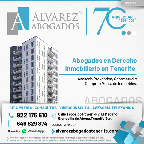 Abogados en Derecho Inmobiliario en Tenerife. Asesoría de Calidad. Asesoría Preventiva, Contractual y Compra y Venta de Inmuebles. Consúltenos sin compromiso, su tranquilidad es lo primero.
https://alvarezabogadostenerife.com/2018/05/abogados-derecho-inmobiliario-tenerife/
#alvarezabogados #abogadostenerife #inmobiliario #derechoinmobiliario #derecho #legal #tenerifelegal #abogados #Tenerife