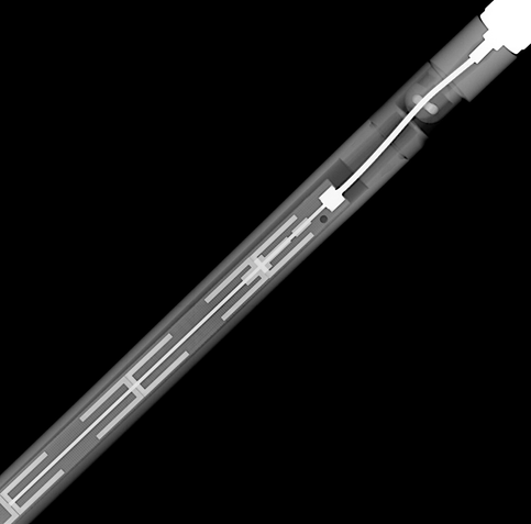 Internal x-ray view of a router wifi antenna.