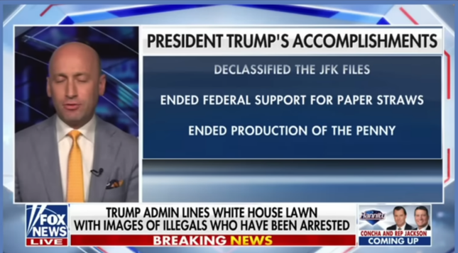 Trump's greatest accomplishments in his first 100 days?

7. Discontinued the penny.

Think of all the things he said he'd fix "on or by Day One" of his second term. How many (non-racist) Trump voters would have voted for him knowing THIS would be his list of Greatest Accomplishments after 100 days? Banned paper straws? Seriously?