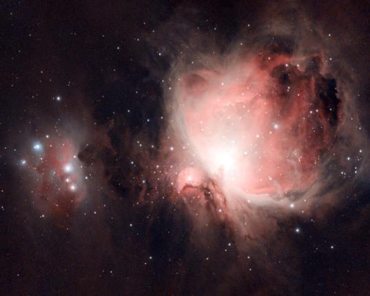 Orion Nebula (M42) captured with a Seestar S50 at Bubulcus & Bolotas Camping—glowing gas, dust, and newborn stars in deep space.