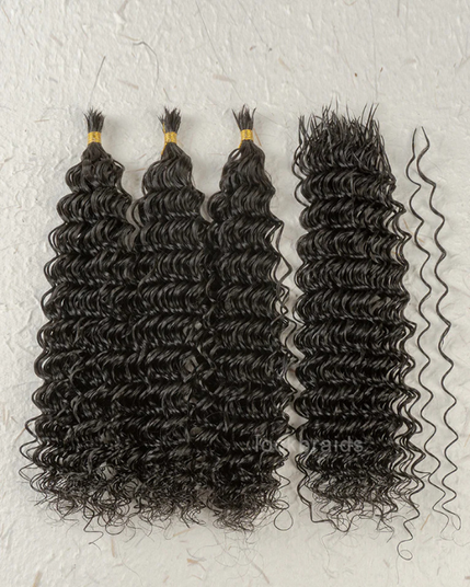 Premium Raw Indian Temple Bulk Hair – Deep Curly | 100% Virgin Temple Hair | 100g– Bella Hararo