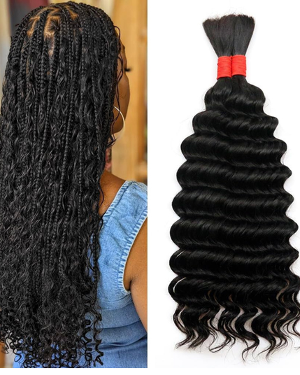 Premium Raw Indian Temple Bulk Hair – Deep Curly | 100% Virgin Temple Hair | 100g– Bella Hararo
