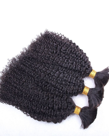 Premium Raw Indian Temple Bulk Hair – Indian Curly | 100% Virgin Temple Hair | 100g– Bella Hararo