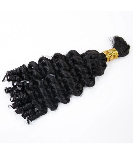 Premium Raw Indian Temple Bulk Hair – Loose Curly | 100% Natural Virgin Hair | 100g– Bella Hararo
