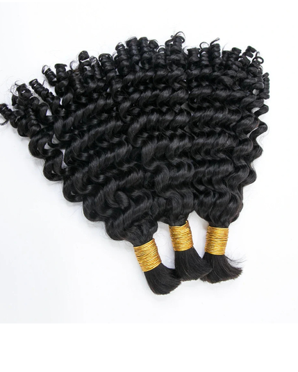 Premium Raw Indian Temple Bulk Hair – Loose Curly | 100% Natural Virgin Hair | 100g– Bella Hararo