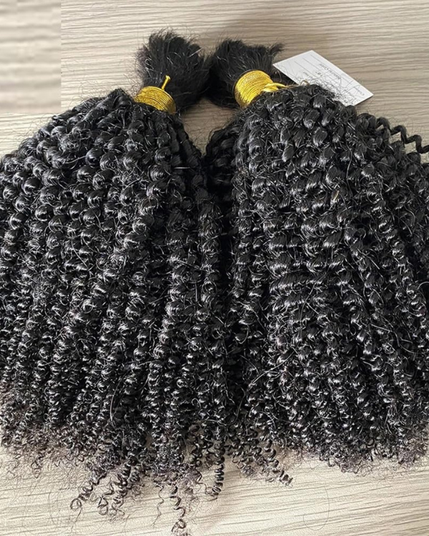premium Raw Indian Temple Bulk Hair – Telephone Curly | 100% Virgin Temple Hair| 100g– Bella Hararo
