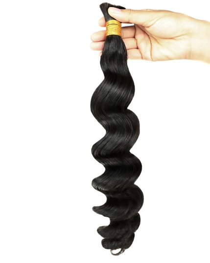 Premium Raw Indian Temple Bulk Hair – Body Wave | 100% Virgin Temple Hair | 100g– Bella Hararo