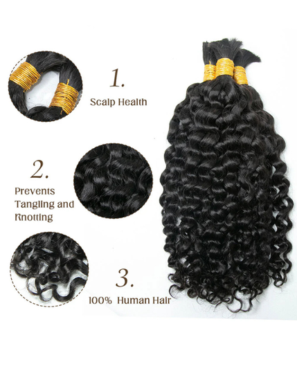 Premium Raw Indian Temple Bulk Hair – Loose Wave | 100% Virgin Temple Hair | 100g– Bella Hararo