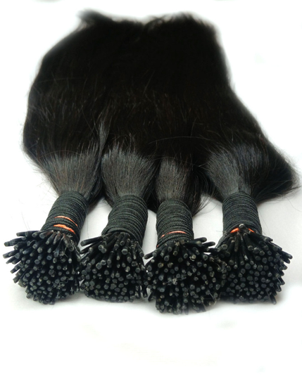 Raw Indian Temple Hair I-Tip Straight  | 100% Virgin Indian Hair | 100g– Bella Hararo