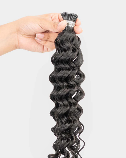 Raw Indian Temple Hair I-Tip Natural Wavy | 100% Virgin Indian Hair  | 100g– Bella Hararo