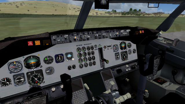 The airplane cabin