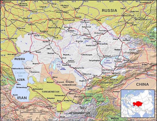 A map showing the location of Kazakhstan
Credit https://ian.macky.net/pat/