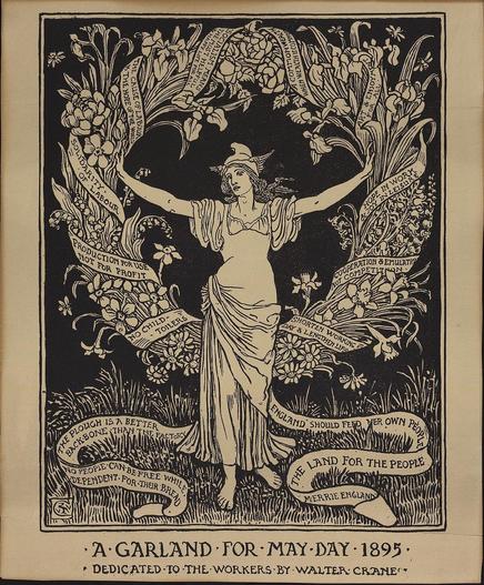Happy May Day
Happy Beltane
A Garland for May Day by Walter Crane, 1895 (relief print)
