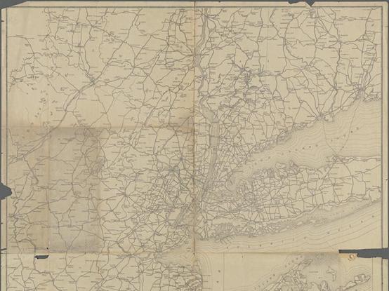 Official map covering territory within 100 miles of New York City