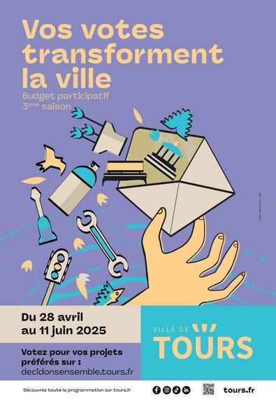 Affiche saison 3 Budget Participatif - Ville de Tours 