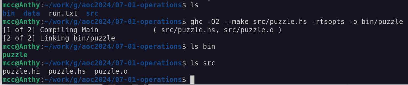 Demonstration of ghc --make in gnome-terminal Demonstration of ghc --make in gnome-terminal