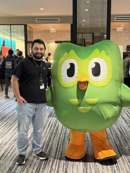 Standing side-by-side with the iconic Duo the owl 