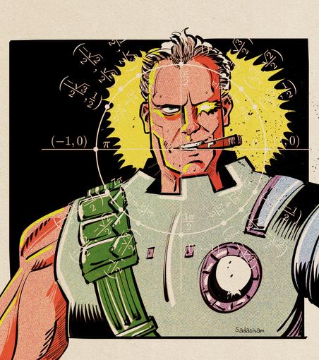 An illustration of Cable, the mutant warrior from the future.