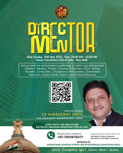 CE Shreekant Patil is founder at PARENTNashik, (100 % Export to Europe). He is Committee chairman at NIMA Startup Hub, Maharashtra Chamber of Commerce, Vice President at IBSEA, GFID & MSMECCII, Advisor at United Marathi International Chamber,  GIBF, Founder member at FOEII University, Delhi, Chartered Engineer with DGFT, Valuer, with 30 years of industrial experience now Sr. Consultant at NPC India (Under Ministry of Commerce & Industry – Govt of India). Mentor at Govt of India Initiatives: MAARG, BHASKAR, Startup India