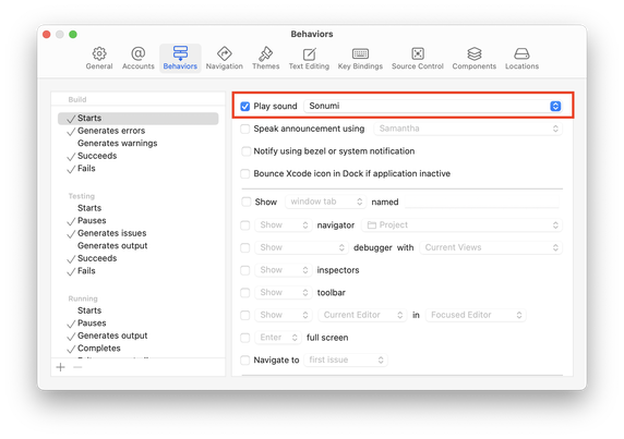 Xcode play sound settings