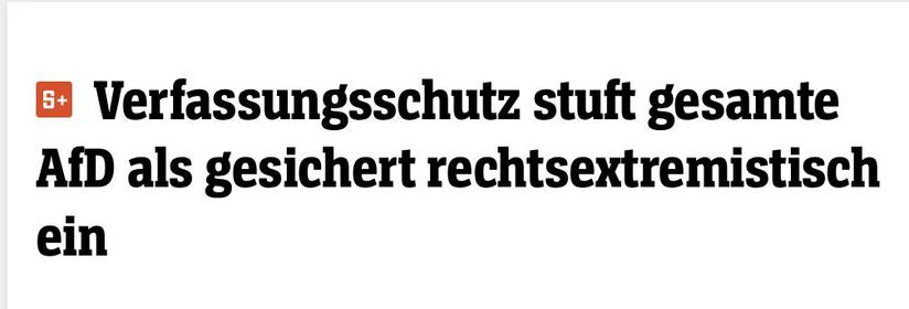 spiegel.de: Verfassungsschutz stuft gesamte AfD als gesichert rechtsextremistisch ein