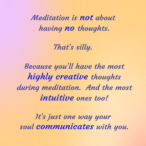 Meditation is not about having no thoughts.

That's silly. 

Because you'll have the most highly creative thoughts during meditation.  And the most intuitive ones too!

It's just one way your soul communicates with you.