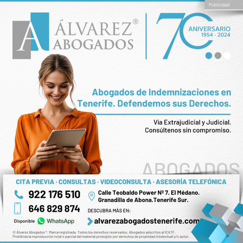 Abogados Indemnizaciones Tenerife. Defendemos sus Derechos. Vía Extrajudicial y Judicial. Consúltenos ahora sin compromiso. Estamos para darle solución a su caso desde 1954.
https://alvarezabogadostenerife.com/2018/04/abogados-indemnizaciones-tenerife/

#alvarezabogados #abogadostenerife #tenerifelegal #derechotenerife #legal #justicia #indemnizaciones #abogados #Tenerife
