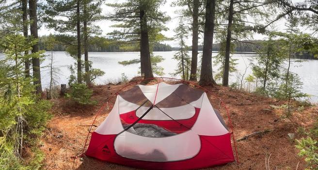 Tent on island