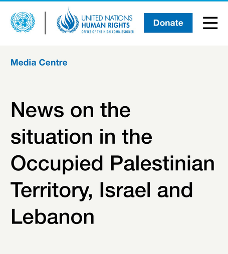 United Nations | Human Rights | Media Centre 🇺🇳 News on the situation in the Occupied Palestinian Territory, Israel and Lebanon : https://www.ohchr.org/en/media-centre/news-situation-occupied-palestinian-territory-israel-and-lebanon  #UnitedNations #HumanRights #Palestine #oPt #Israel #Lebanon 