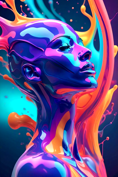 Eden's Colors Factory exhibition is an abstract expression that showcases the harmonious fusion of painting, colors and morphs. The current item is presented as 1:1 art (unique edition).