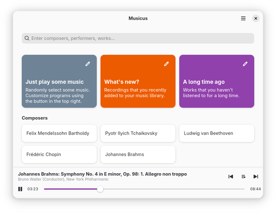 Screenshot of "Musicus"