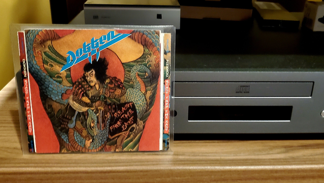 Artist: Dokken
Album: Beast from the East (1988)
Release: Original CD pressing
Region: US
Label: Elektra – 60823-2

"Due to time restrictions Standing In The Shadows, Sleepless Night, & Turn On The Action which were included in the album (LP) package are not on this compact disc."