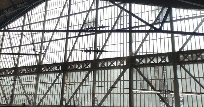 Plan zoom sur les verrières de la gare du train