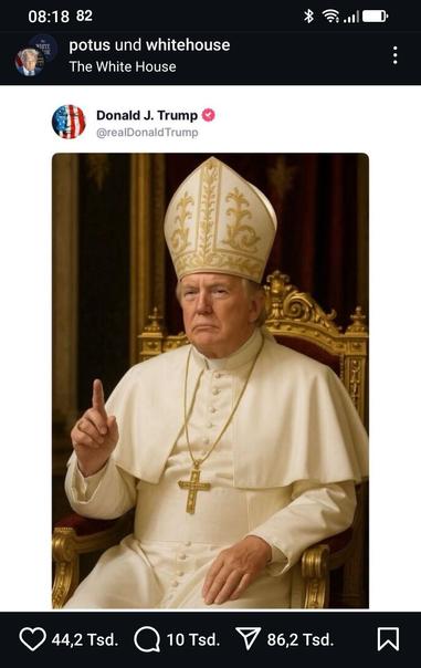 #aigenerated Trump als Papst
