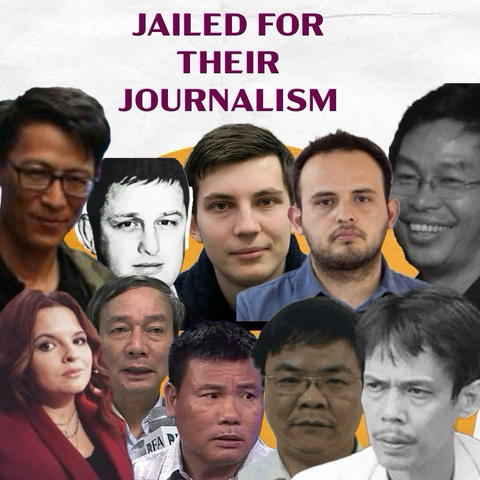 Faces of jailed journalists 